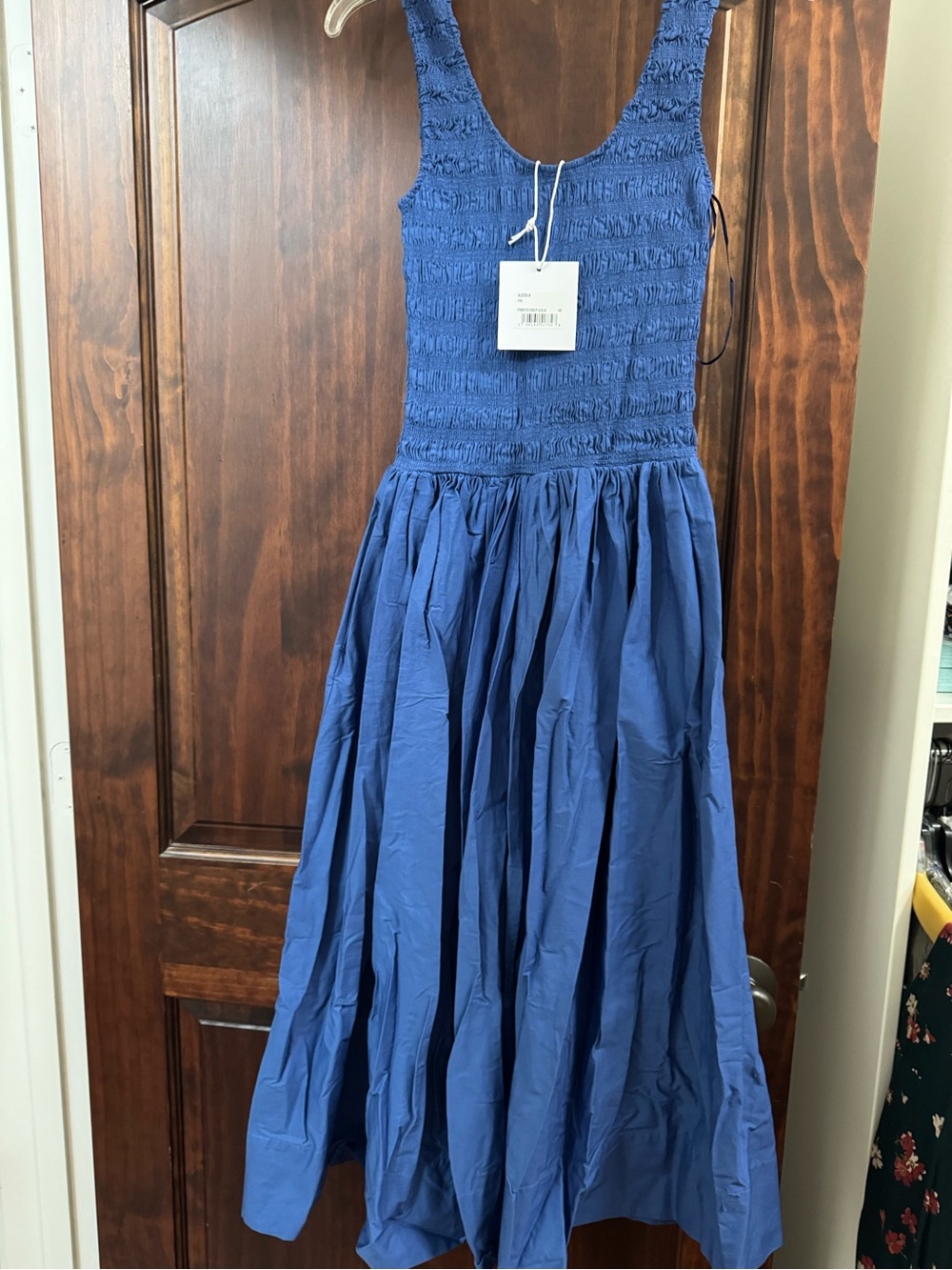 pistola Royal Blue Smocked Tank Maxi Dress
